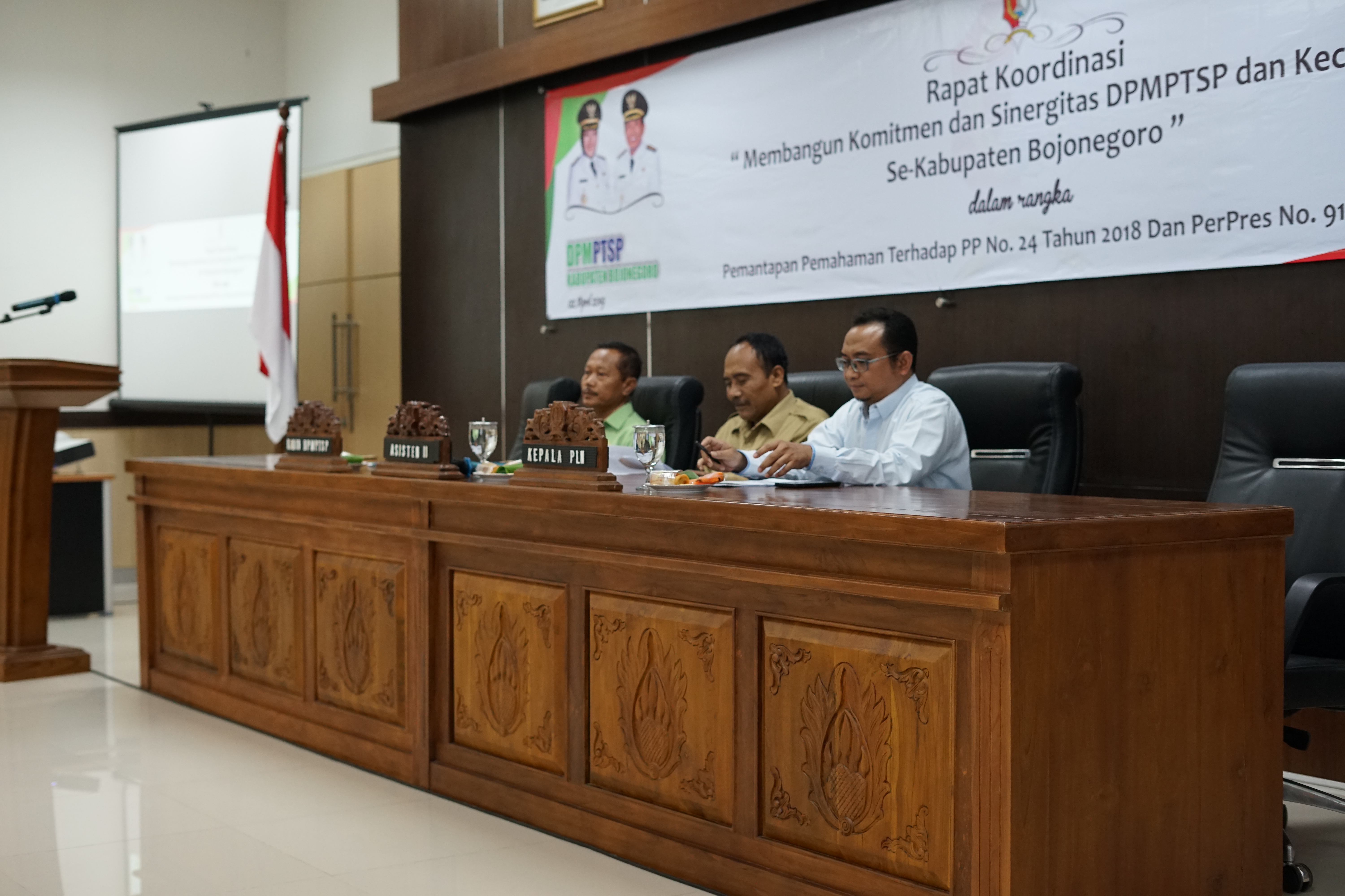 RaKor Membangun Komitmen dan Sinergitas DPMPTSP Bojonegoro dan Kecamatan se-Kabupaten Bojonegoro