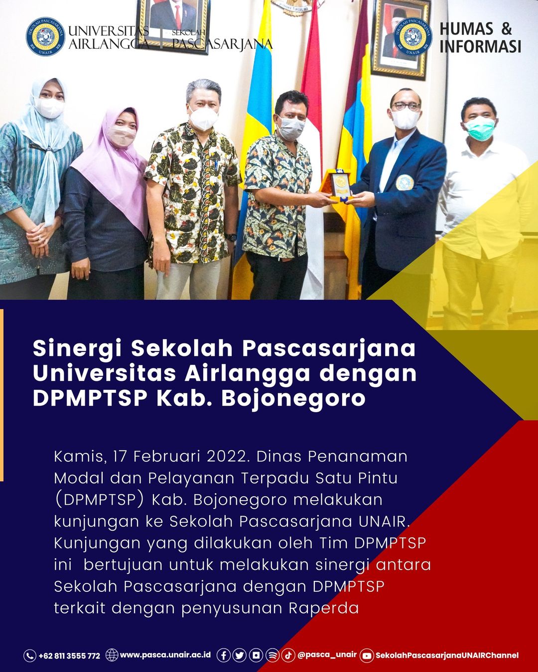 SINERGI DPMPTSP KAB. BOJONEGORO DENGAN SEKOLAH PASCASARJANA UNIVERSITAS AIRLANGGA
