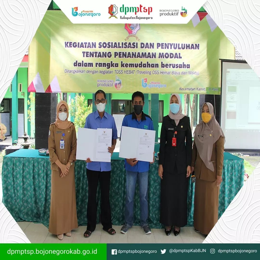 KEGIATAN SOSIALISASI DAN PENYULUHAN TENTANG PENANAMAN MODAL DAN TOSS HEBAT DI KECAMATAN KANOR