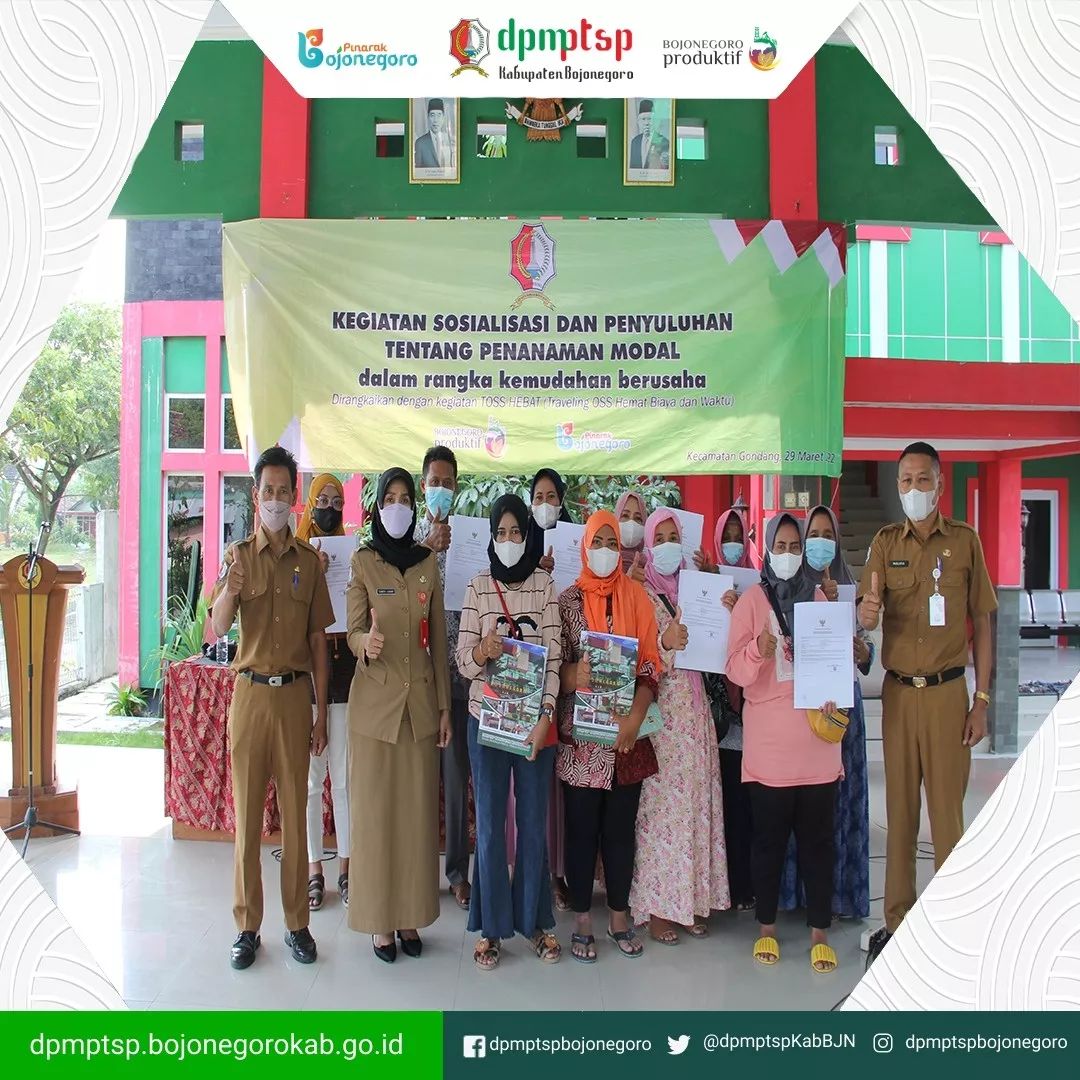 KEGIATAN SOSIALISASI DAN PENYULUHAN TENTANG PENANAMAN MODAL DAN TOSS HEBAT DI KECAMATAN GONDANG