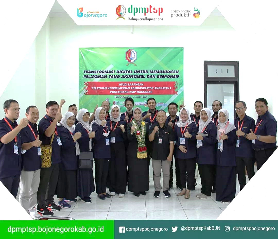 DPMPTSP KAB. BOJONEGORO TERIMA KUNJUNGAN STUDI LAPANGAN PKA ANGKATAN I PUSLATBANG KMP MAKASSAR