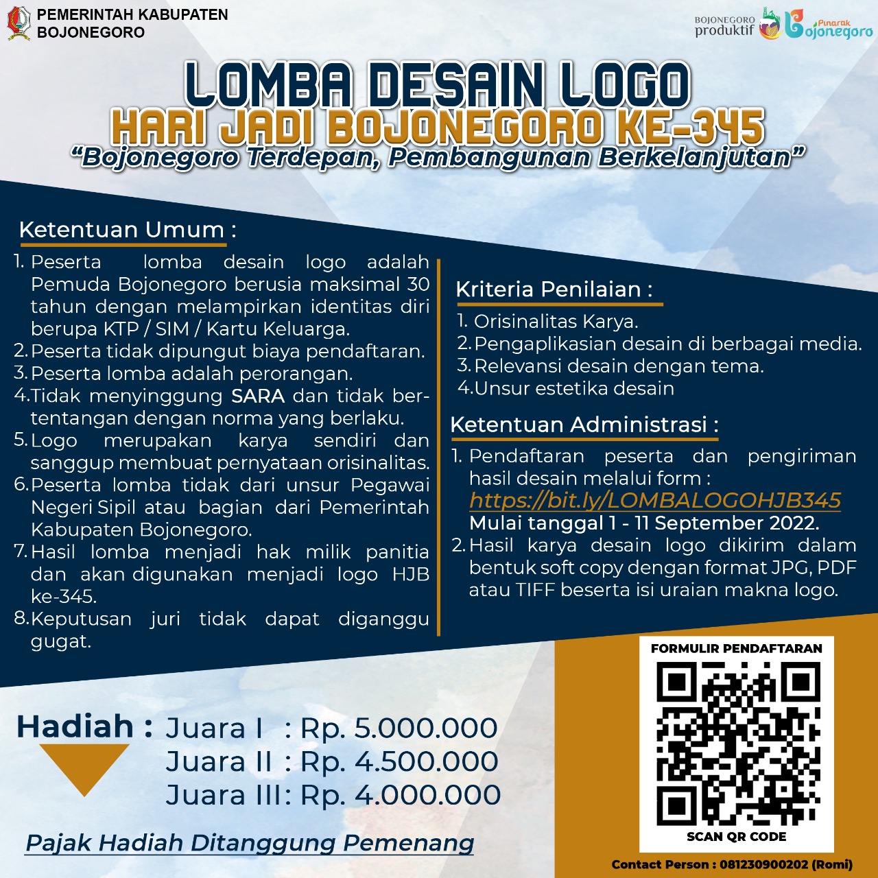 LOMBA DESAIN LOGO HARI JADI KABUPATEN BOJONEGORO KE – 345