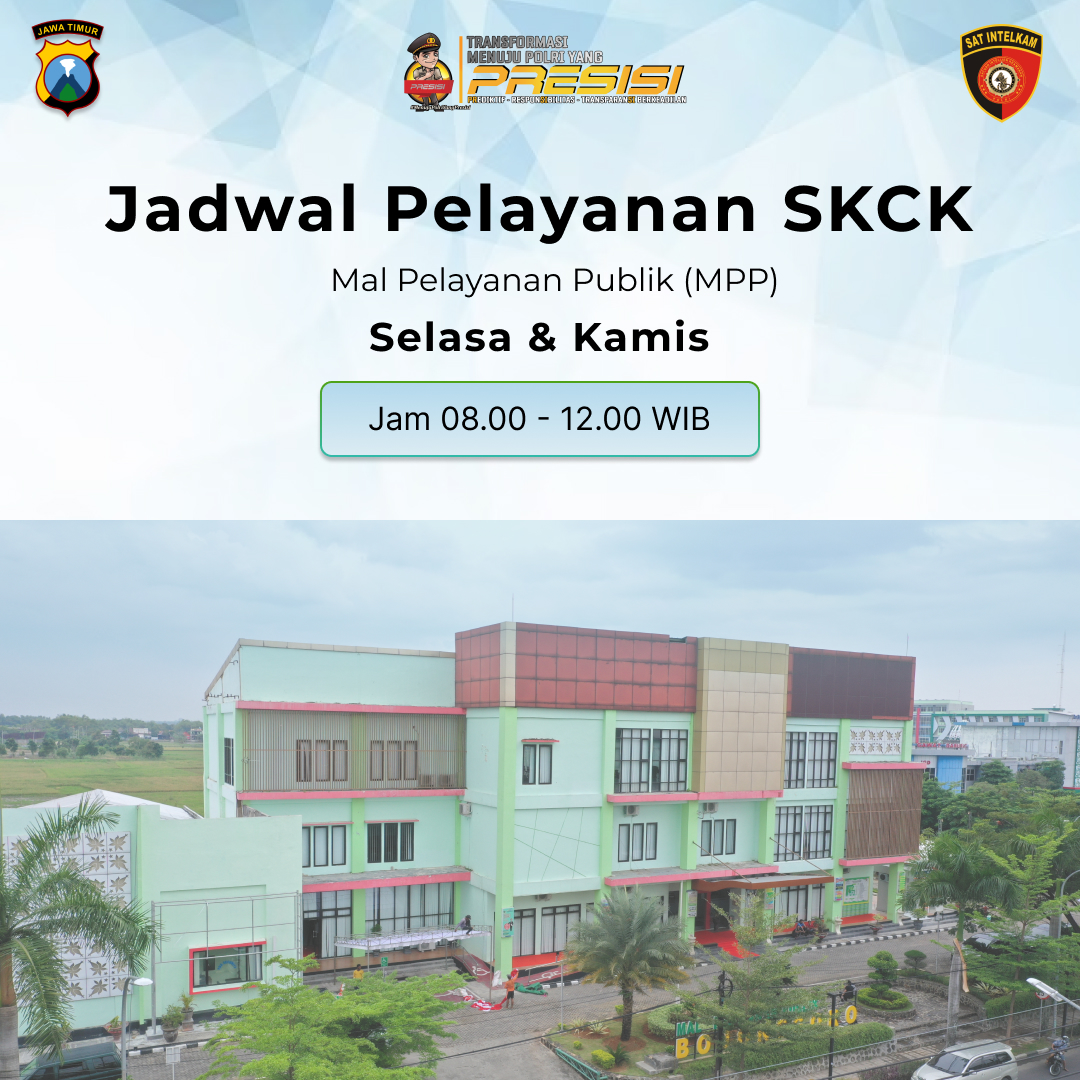 JADWAL PELAYANAN SKCK MPP BOJONEGORO