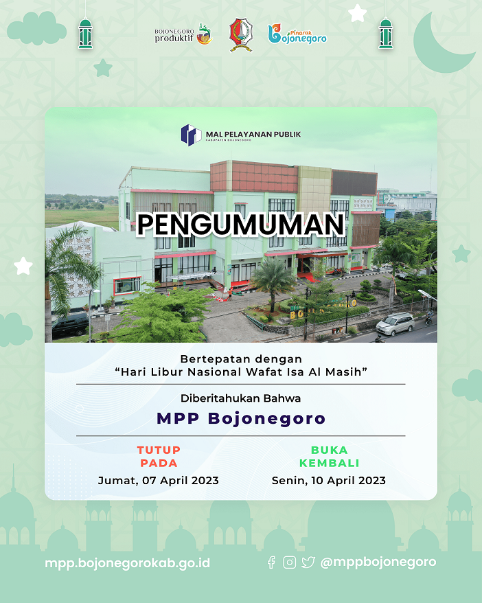 PENGUMUMAN LIBUR NASIONAL MEMPERINGATI WAFAT ISA AL MASIH