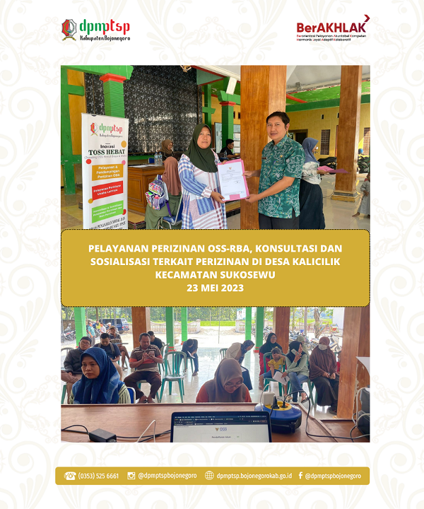PELAYANAN PERIZINAN OSS-RBA, KONSULTASI DAN SOSIALISASI TERKAIT PERIZINAN DI DESA KALICILIK SUKOSEWU