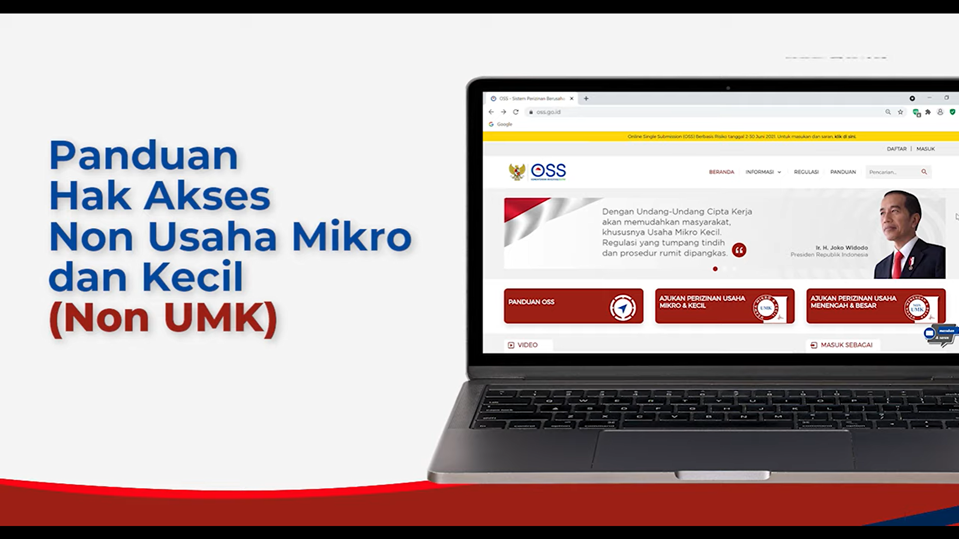 VIDEO PENDAFTARAN HAK AKSES OSS NON USAHA MIKRO DAN KECIL (NON UMK)
