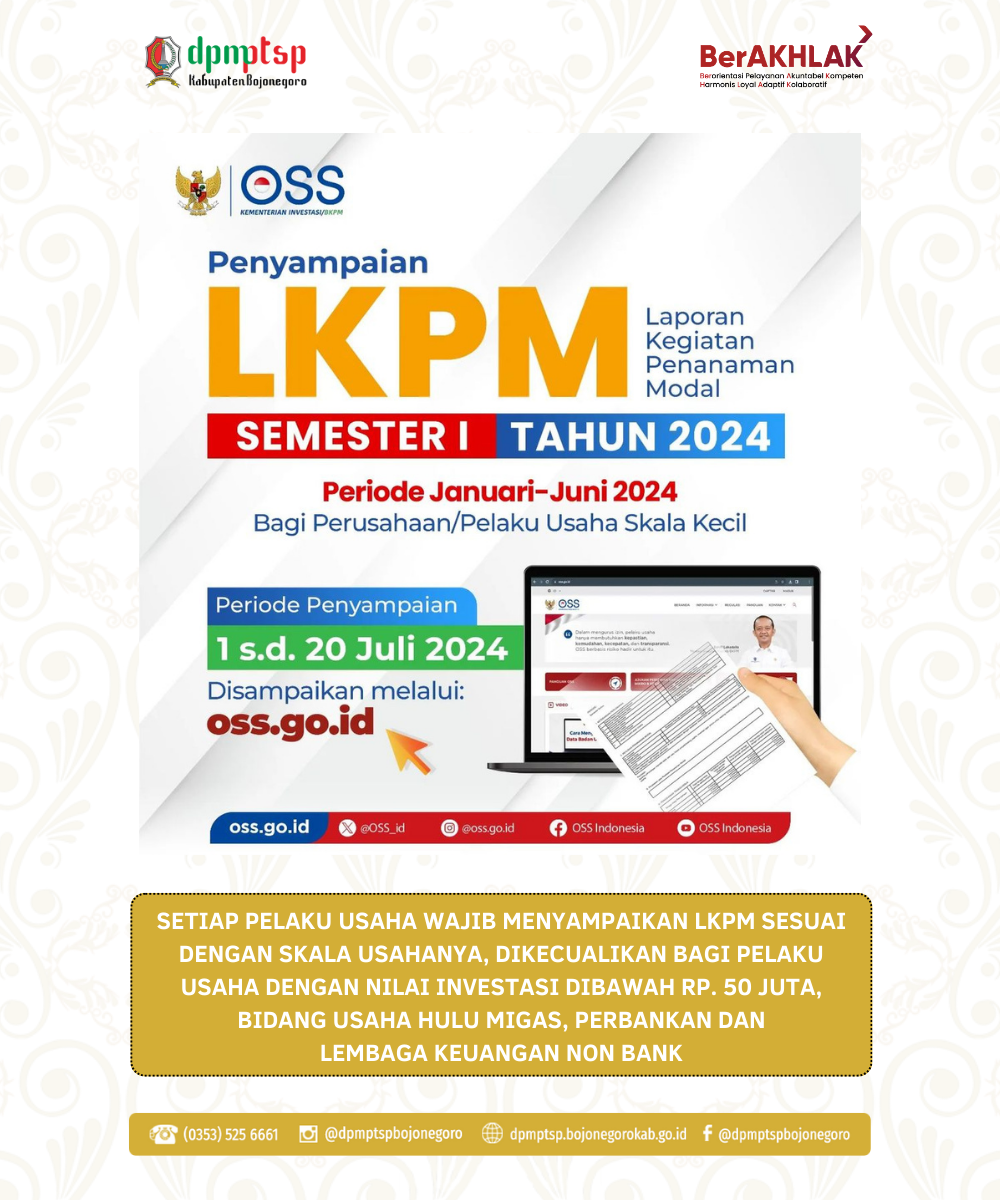 PENYAMPAIAN LKPM TRIWULAN II DAN SEMESTER I TAHUN 2024