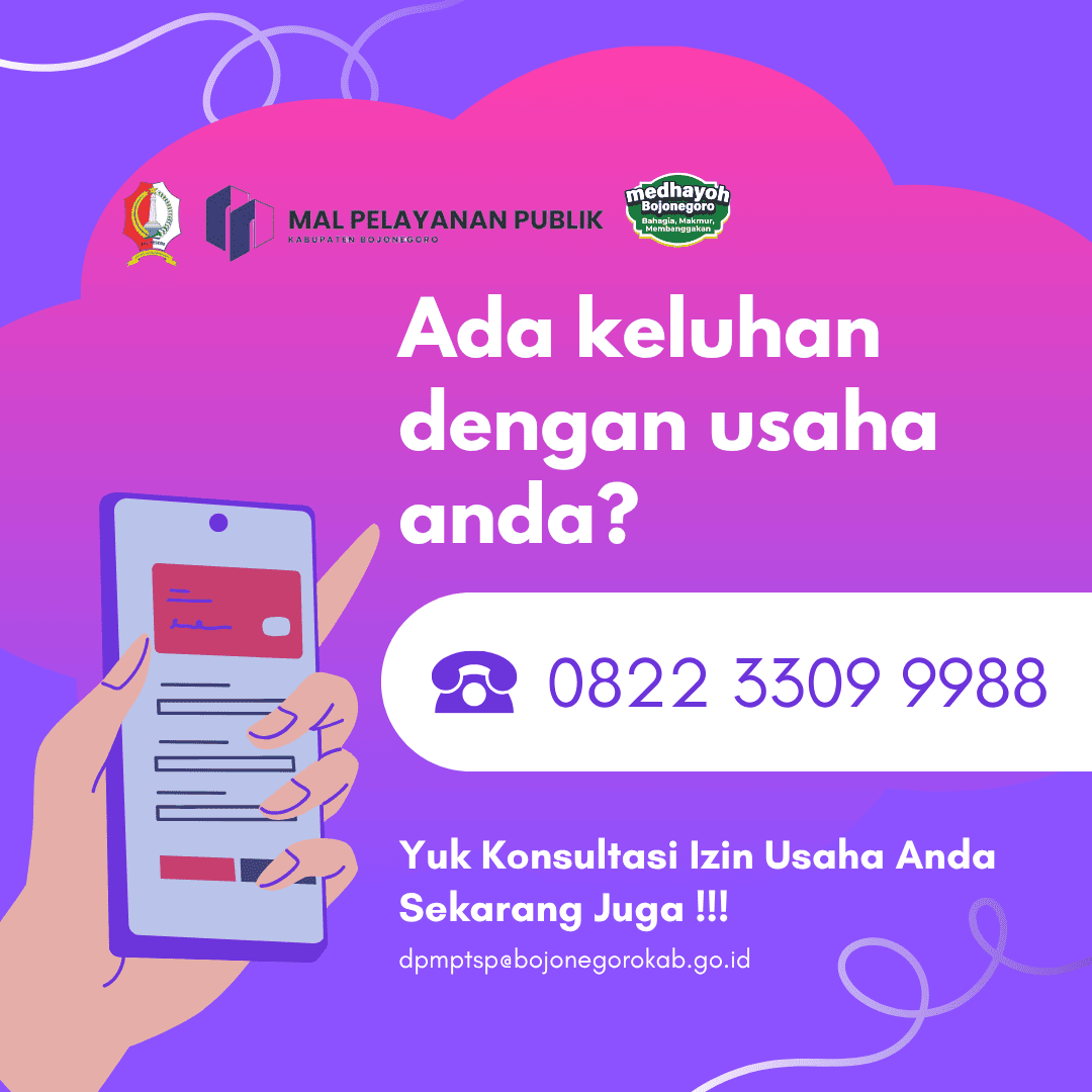 NOMOR LAYANAN INFORMASI DAN PENGADUAN DPMPTSP KABUPATEN BOJONEGORO