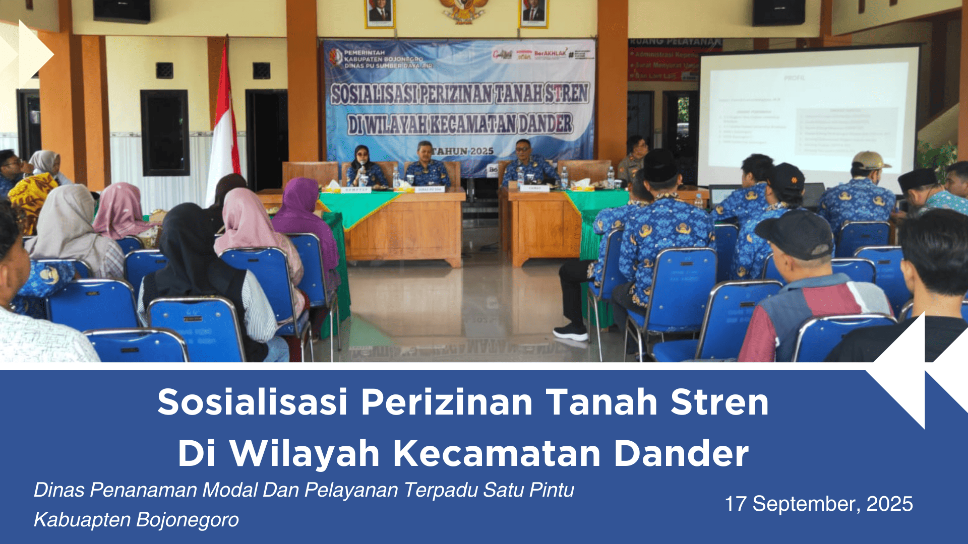 SOSIALISASI PERIZINAN TANAH STREN DI WILAYAH KECAMATAN DANDER