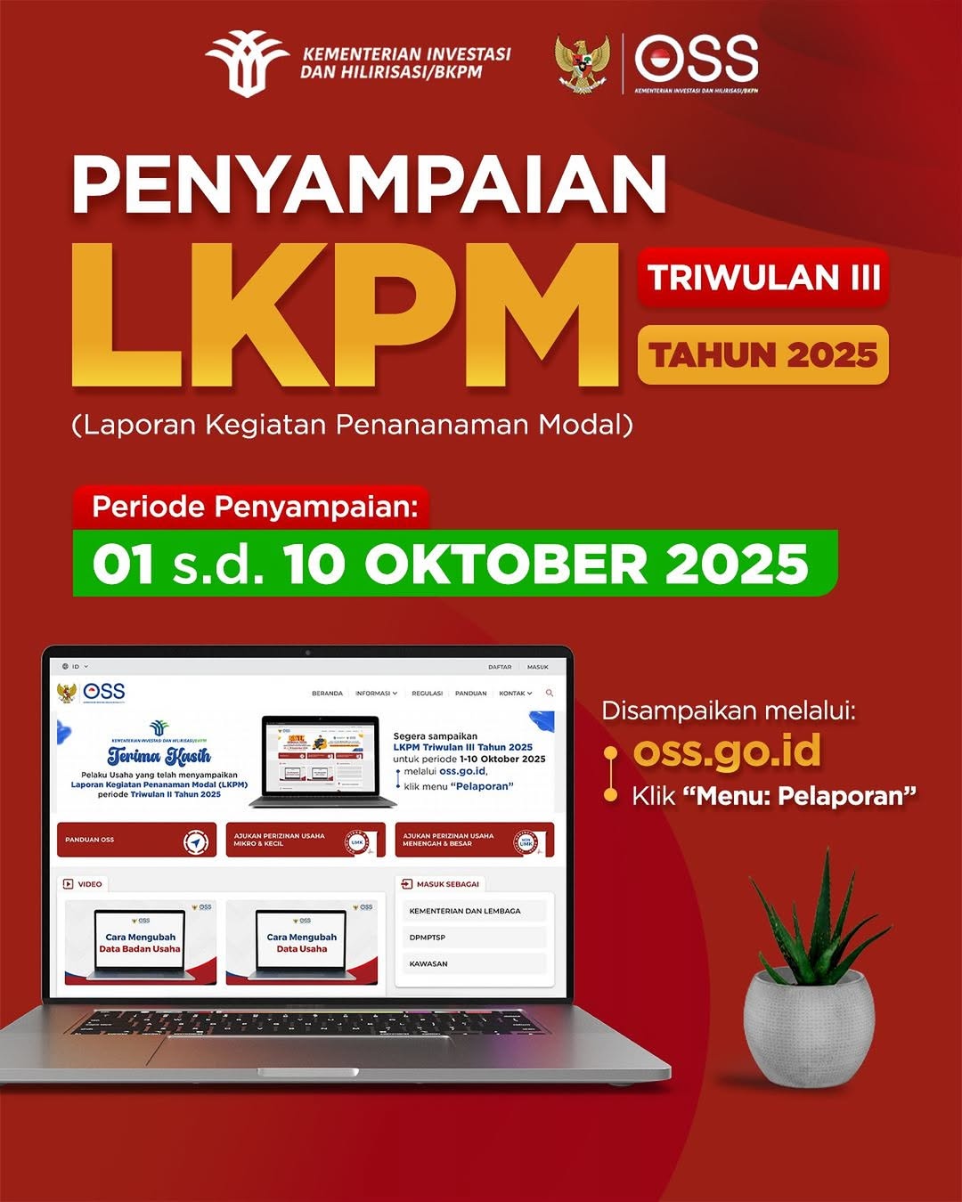PENYAMPAIAN LKPM TRIWULAN III TAHUN 2025