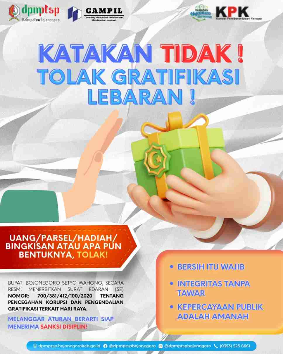 🚫🎁 KATAKAN TIDAK! TOLAK GRATIFIKASI LEBARAN! 🎁🚫