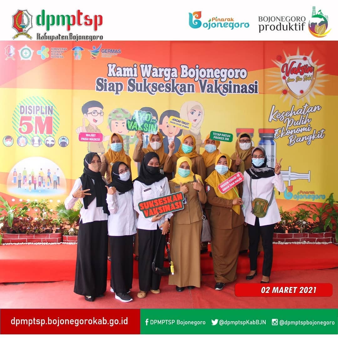 VAKSINASI PERTAMA SELURUH PEGAWAI DPMPTSP BJN