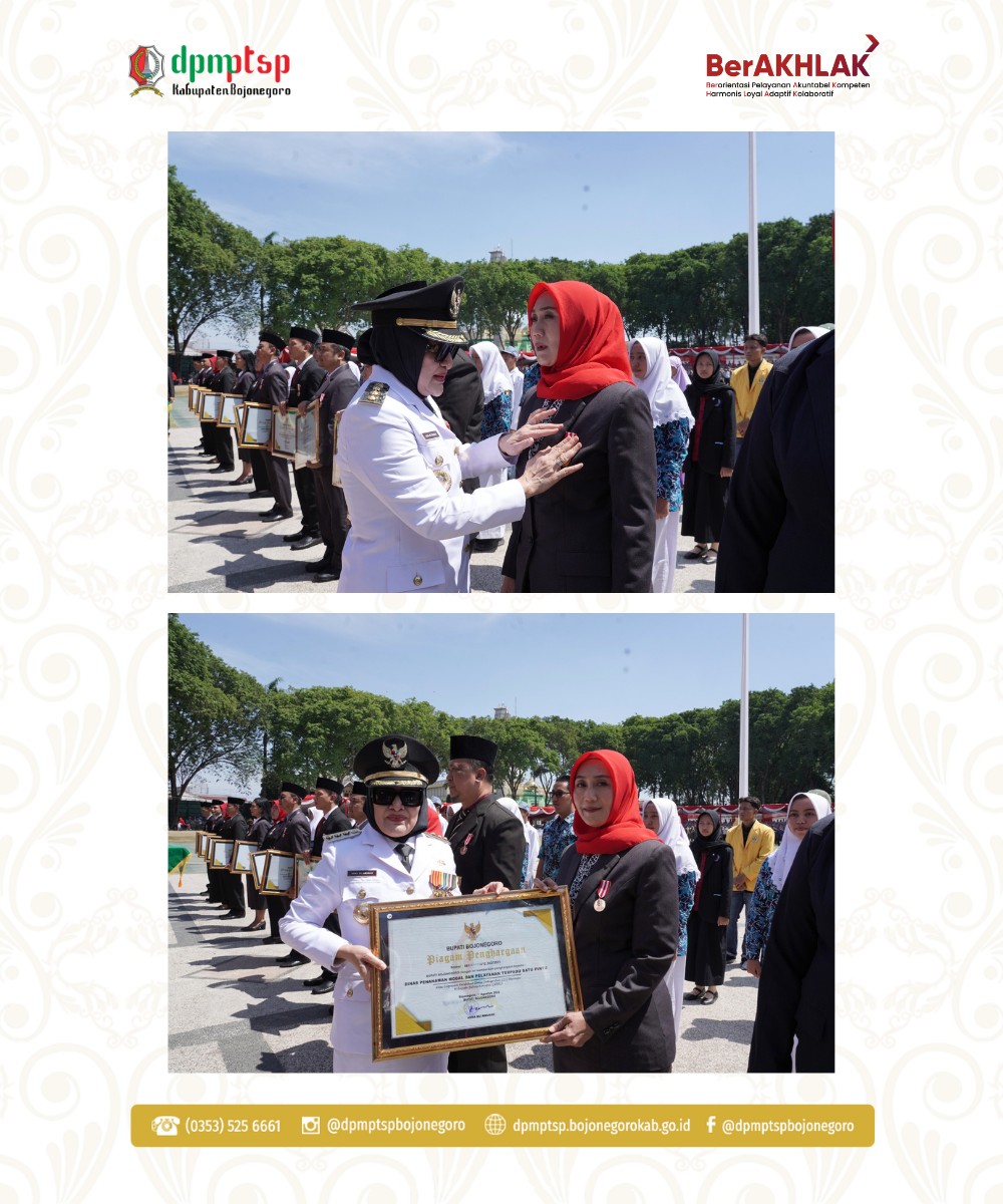 PENGHARGAAN DARI BUPATI BOJONEGORO TERKAIT ZI WBK