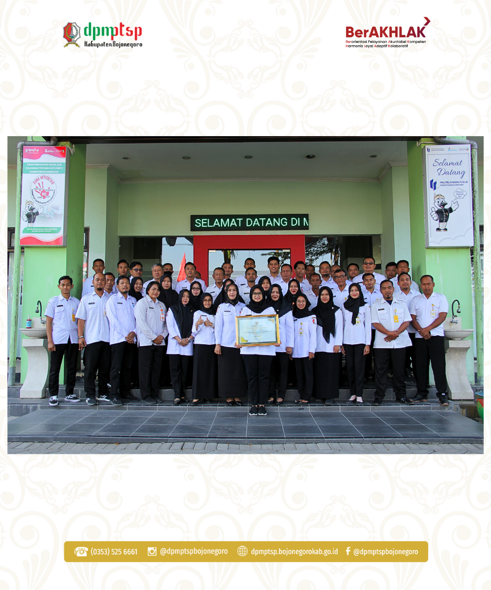 PENGHARGAAN DARI BUPATI BOJONEGORO TERKAIT ZI WBK