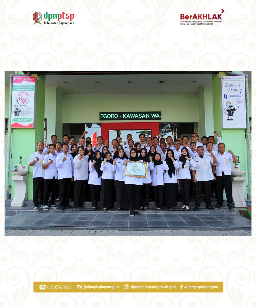 PENGHARGAAN DARI BUPATI BOJONEGORO TERKAIT ZI WBK